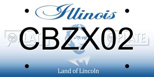 CBZX02 Illinois License Plate