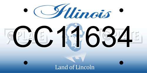 CC11634 Illinois License Plate