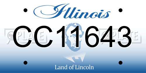 CC11643 Illinois License Plate