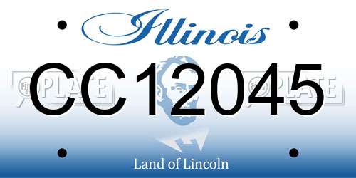 CC12045 Illinois License Plate