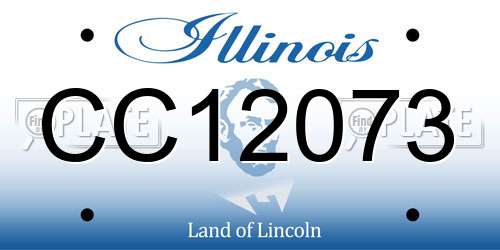 CC12073 Illinois License Plate