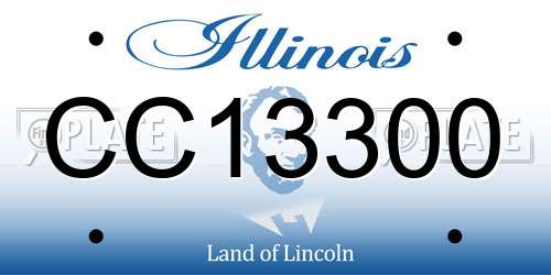 CC13300 Illinois License Plate