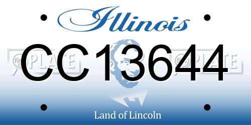 CC13644 Illinois License Plate