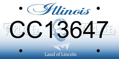CC13647 Illinois License Plate