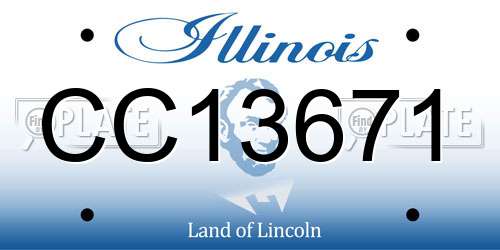 CC13671 Illinois License Plate