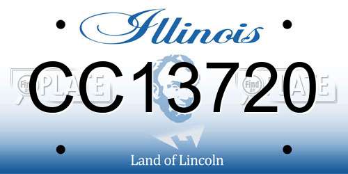 CC13720 Illinois License Plate