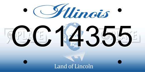 CC14355 Illinois License Plate