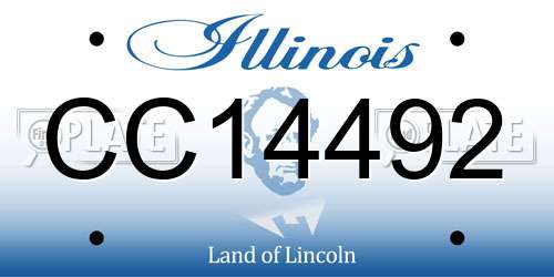 CC14492 Illinois License Plate