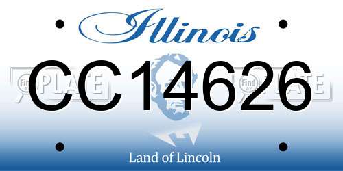 CC14626 Illinois License Plate