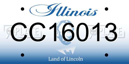 CC16013 Illinois License Plate