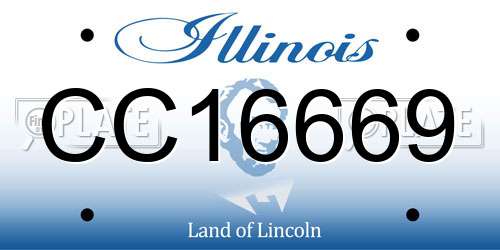 CC16669 Illinois License Plate