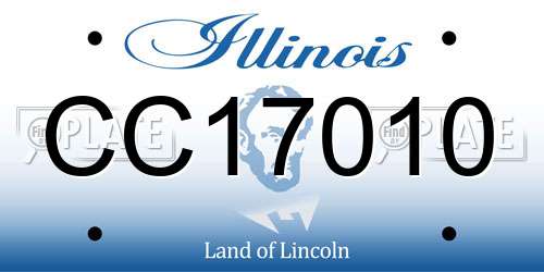 CC17010 Illinois License Plate