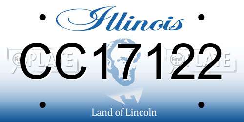 CC17122 Illinois License Plate