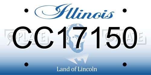 CC17150 Illinois License Plate