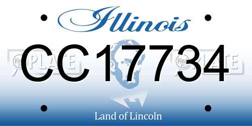 CC17734 Illinois License Plate
