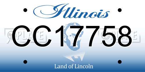 CC17758 Illinois License Plate