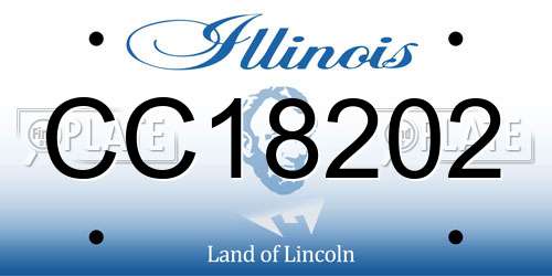 CC18202 Illinois License Plate