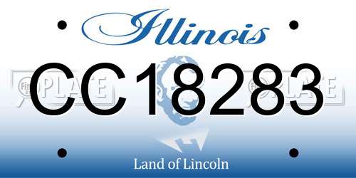 CC18283 Illinois License Plate