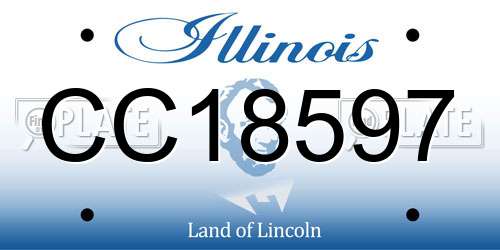 CC18597 Illinois License Plate