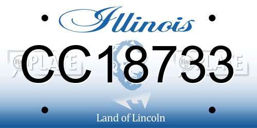 CC18733 Illinois License Plate