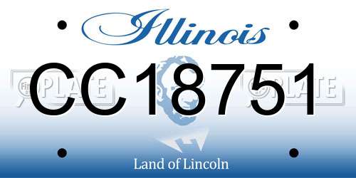 CC18751 Illinois License Plate