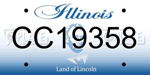 CC19358 Illinois License Plate