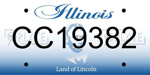 CC19382 Illinois License Plate