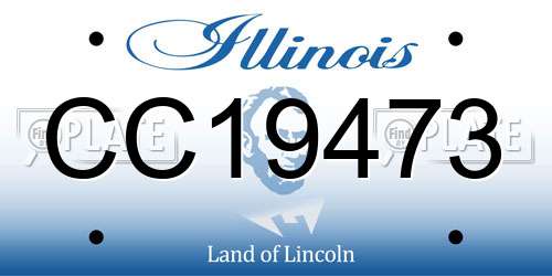 CC19473 Illinois License Plate