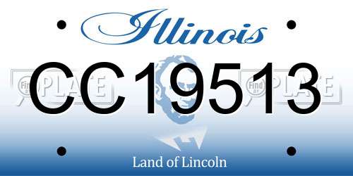 CC19513 Illinois License Plate
