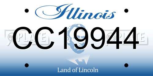 CC19944 Illinois License Plate