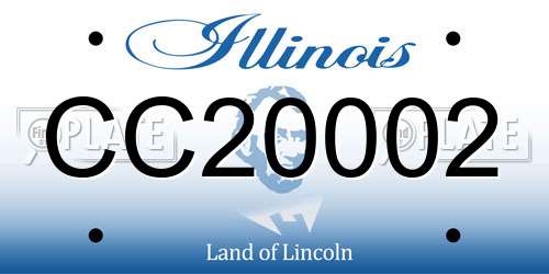 CC20002 Illinois License Plate