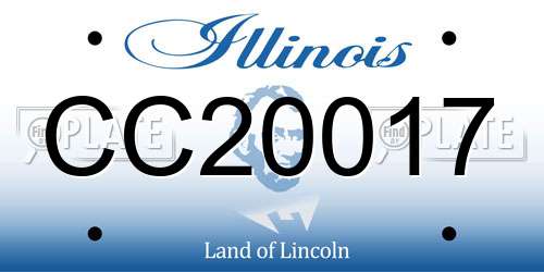 CC20017 Illinois License Plate