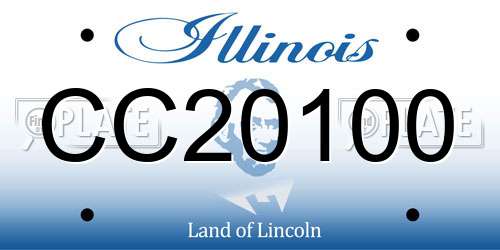 CC20100 Illinois License Plate