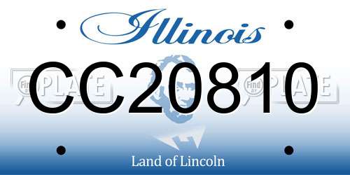 CC20810 Illinois License Plate