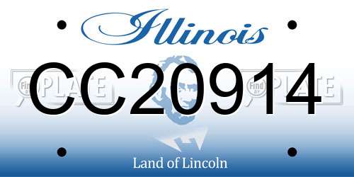 CC20914 Illinois License Plate