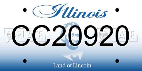 CC20920 Illinois License Plate
