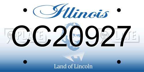 CC20927 Illinois License Plate