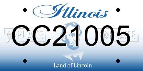 CC21005 Illinois License Plate