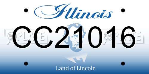 CC21016 Illinois License Plate
