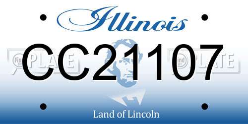 CC21107 Illinois License Plate
