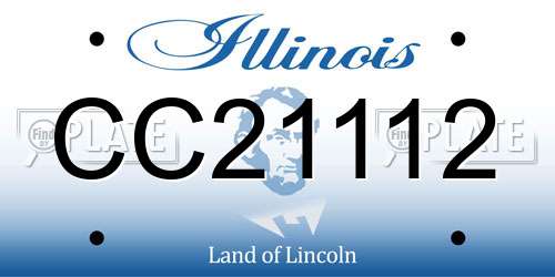 CC21112 Illinois License Plate