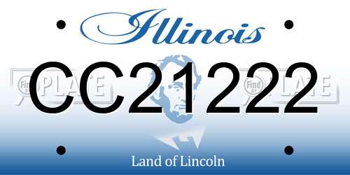 CC21222 Illinois License Plate