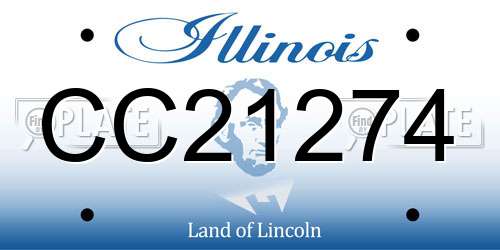CC21274 Illinois License Plate