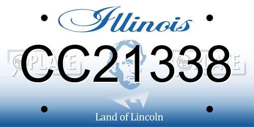 CC21338 Illinois License Plate