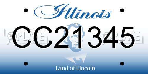 CC21345 Illinois License Plate