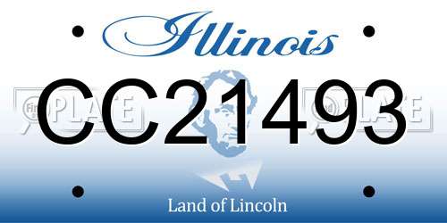 CC21493 Illinois License Plate