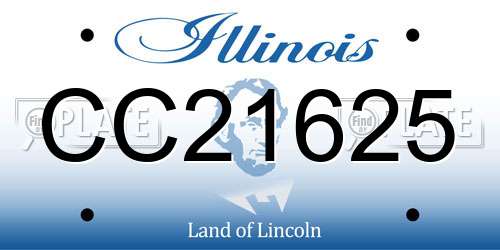 CC21625 Illinois License Plate