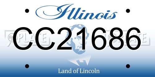 CC21686 Illinois License Plate