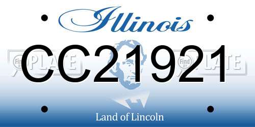 CC21921 Illinois License Plate