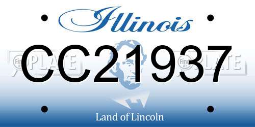 CC21937 Illinois License Plate